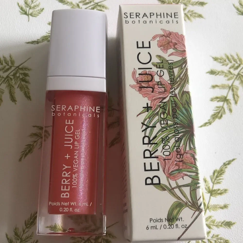 Berry + Juice 100% Vegan Lip Gel Dainty Peach 6ML Seraphine Botanicals